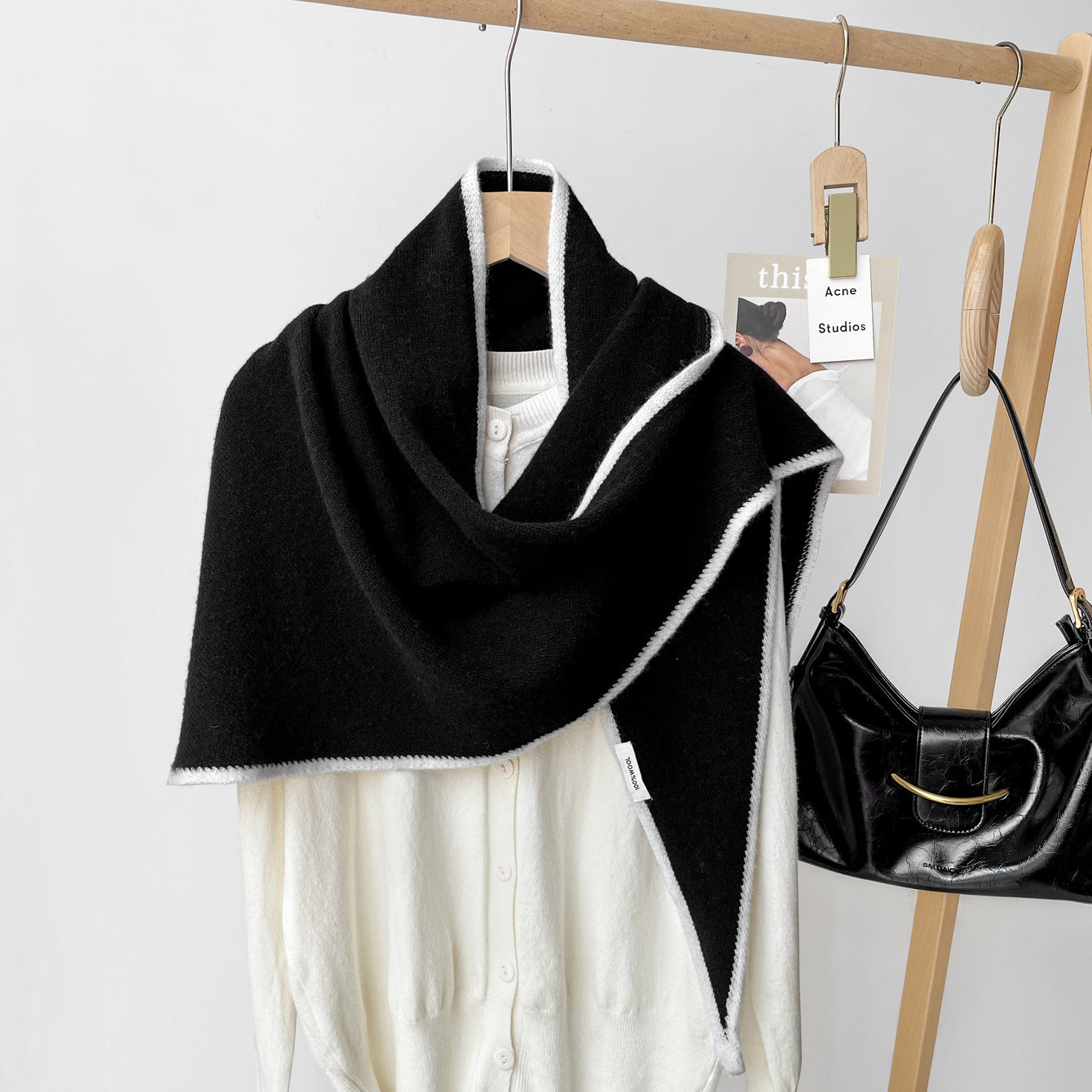 Triangle Knitted Shawl Scarf