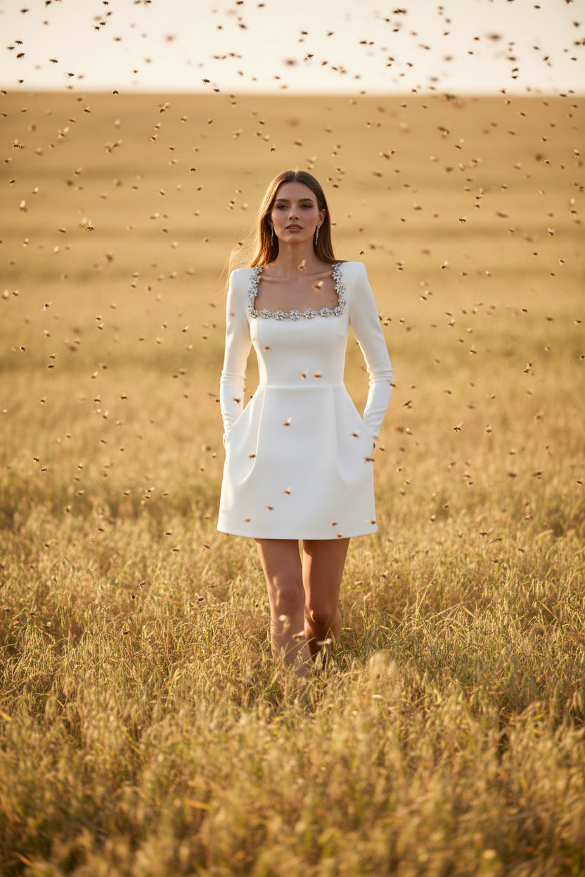 Flowers Rhinestone dress