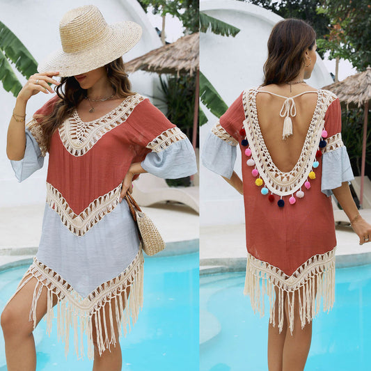Crochet beach dress