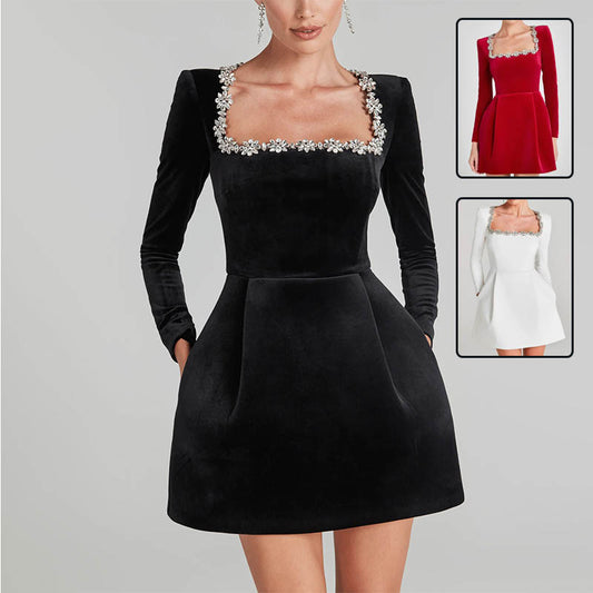 Flowers Rhinestone dress