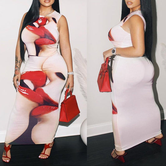 Skinny Print Dress