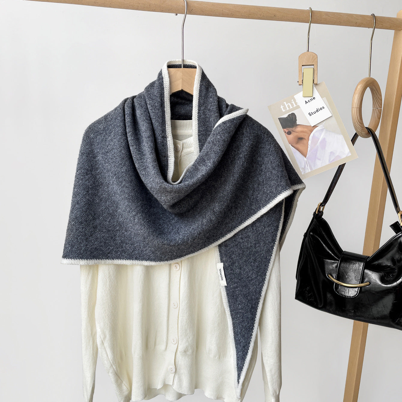 Triangle Knitted Shawl  Scarf