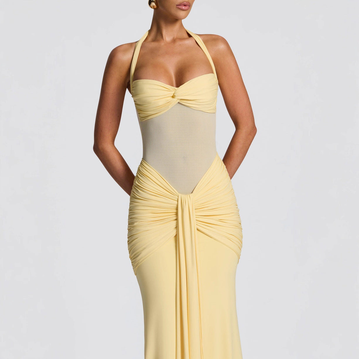 Women's Ribbon Slim-fit Sheath Dress